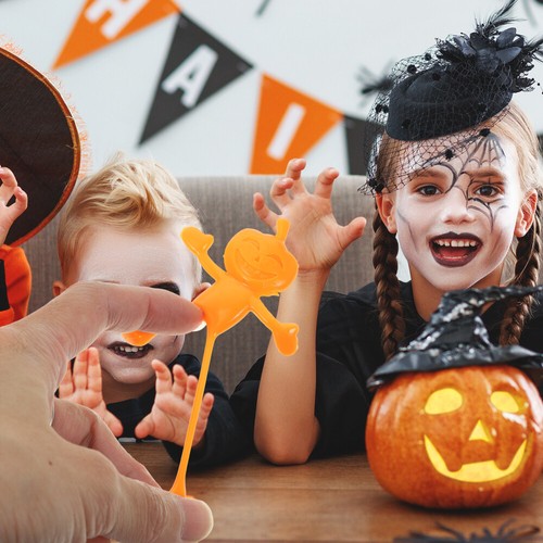24 Pcs Soft Glue Pumpkin Man Toys Small for Kids Halloween Party Favors - Zdjęcie 7 z 12