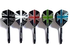UNICORN GRIPPER BLACK DART STEMS AND UNION JACK FLIGHT SET