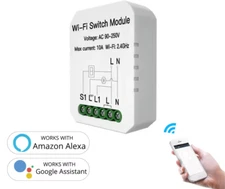 MoesGo MS-104-US 1 Gang Wi-Fi Switch Module Smart Light Controller, Alexa Google