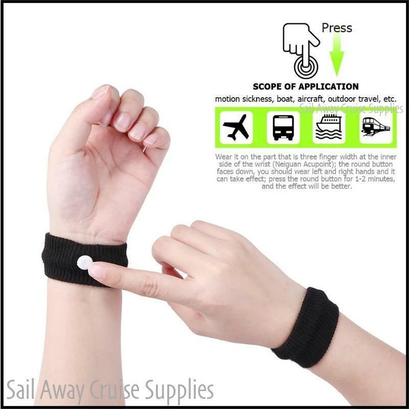2x Anti Nausea Wrist Bands. For Travel Sick, Car, Sea, Motion, Morning Sickness - image 2 of 4
