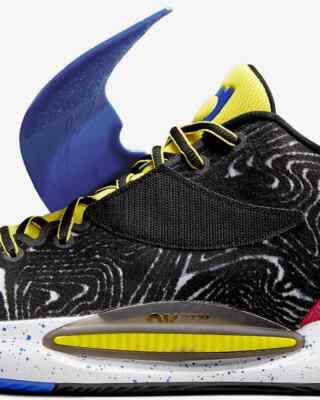 Nike KD 14 'Pop Art' Black/Yellow-Red Basketball Shoe CW3935 Nike KD 14 'Pop Art' Black/Yellow-Red Basketball Shoe CW3935