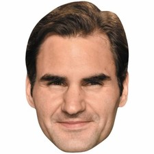 Roger Federer Brown Hair Celebrity Mask, Flat Card Face