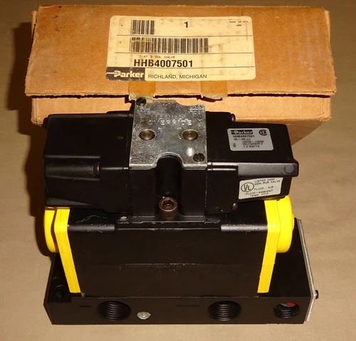 Parker HHB4007501 Pneumatic Directional Solenoid Valve 120VAC 35-150 PSI NEW