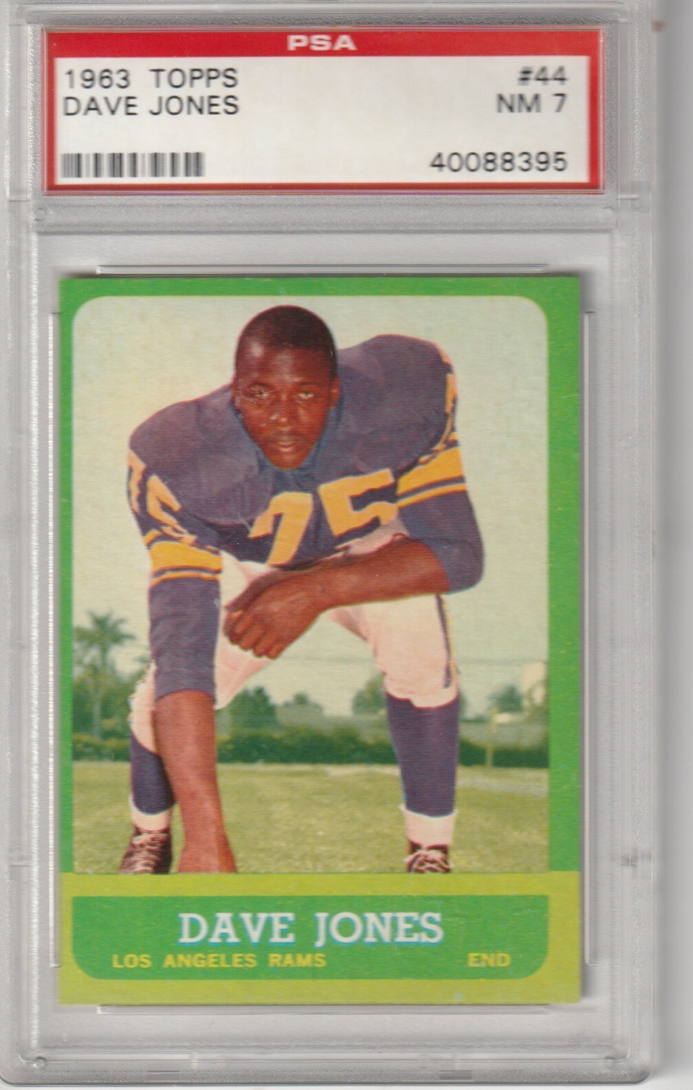 1963 Topps Dave (Deacon) Jones #44, PSA NM 7