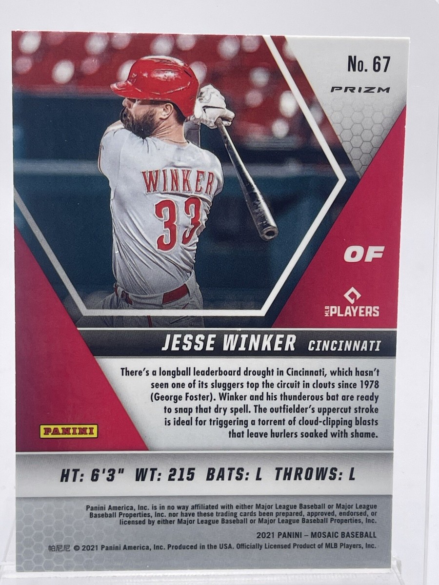 【._.ページ】 2021 Panini Mosaic Reactive Blue Jesse Winker Cincinnati Reds #67