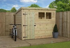 Empire 1500 Pent Garden Shed Wooden 7X5  7ft x 5ft SHIPLAP TONGUE & GROOVE TANAL
