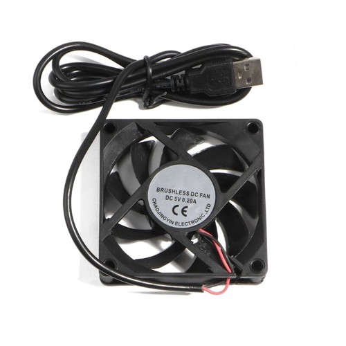 1Pack 70mm DC5V USB Brushless Cooling Fan Double Bearing Fan 7025 7015 7010 - Picture 9 of 10