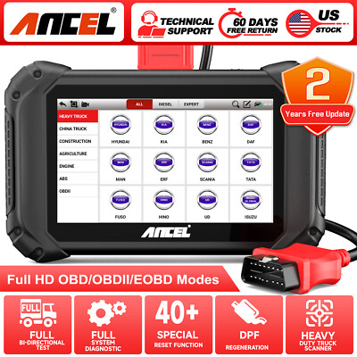 Commercial Heavy Duty Truck Scanner Bidirectional Diesel Diagnostic Scan Tool