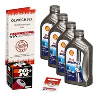 Honda CBR 900 RR Fireblade (SC33) 96-99, Shell 10W40 ÖL + K&N Racing ÖLfilter