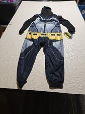BATMAN BOYS 1 PIECE PAJAMAS W HOOD SIZE 4/5 NWT FLAME RESISTANT