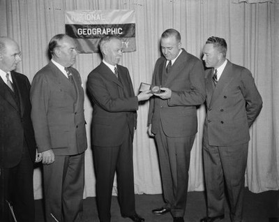 Dr. Thomas C. Poulter,Dr. John Oliver La Gorce,Golbert Grosvenor,Byrd,Poulter