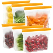 IDEATECH Gallon Freezer Bags Stand Up, Dishwasher Safe & Leakproof ... Fast Ship