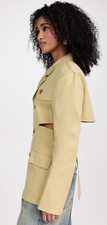 R13 Double-breasted Cutout Cotton-gabardine Trench Coat Sz M $1,195 Made In Usa