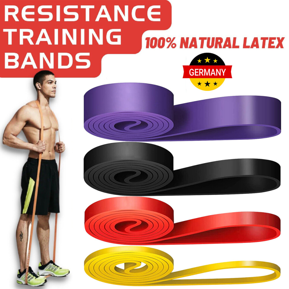 4er-Set Fitnessband Gymnastikband Widerstandsband wie Theraband Yoga schlank GUT