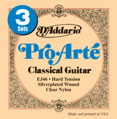 D'Addario EJ463D 3-Pack Pro-Arte Clr/Silvr Hard