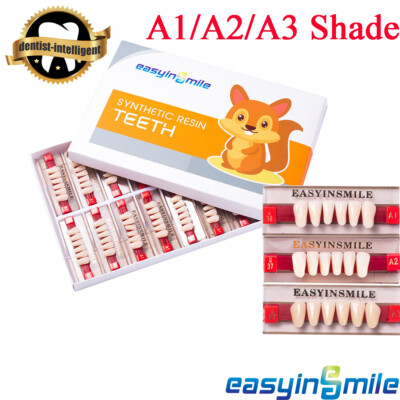 Dental Acrylic Resin Denture False Teeth Upper Lower DIY A1 A2 A3 Tooth Repair 