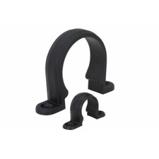 Single Way Snap On Saddle Clip - Black Polypropylene