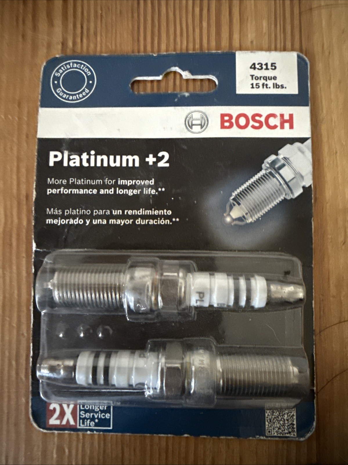 New SET OF 2 BOSCH Platinum2 Spark Plugs 4315 Made in Germany Factory Sealed