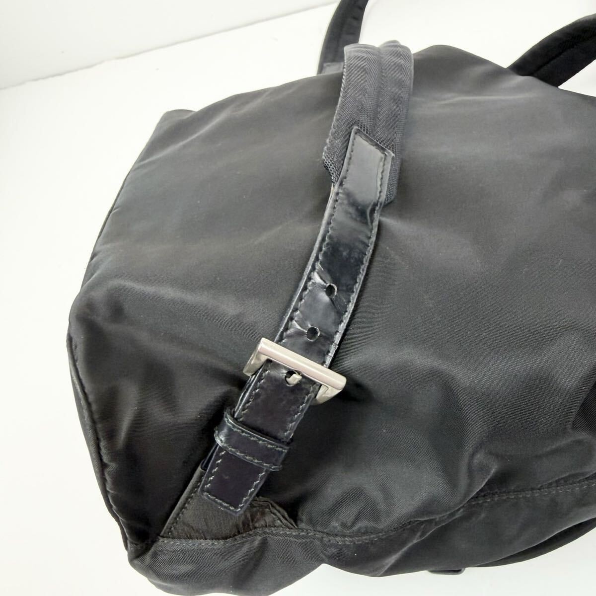 Prada Nylon Flap Backpack Black Vintage Authentic thumbnail 5