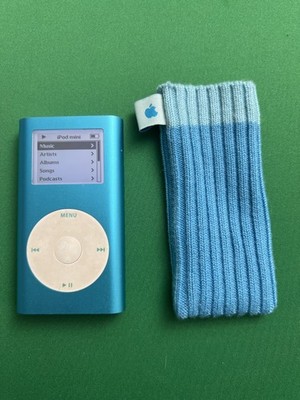 Blue Apple iPod Mini 2nd Gen 4GB with iPod Sock