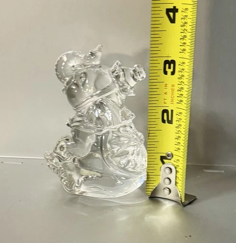 Vintage Princess House 24% Lead Crystal Elephant Circus Figurine Rocking Labeled