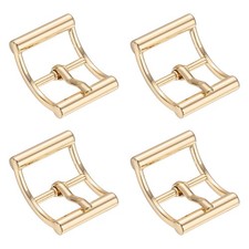 4Pcs Single Prong Belt Buckle 0.75" ID Curved Bow Buckle for Shoes, Light Gold