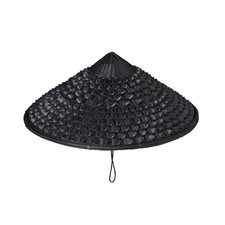 Handmade Japan Samurai Hat Bamboo Hat Cosplay Knight Black