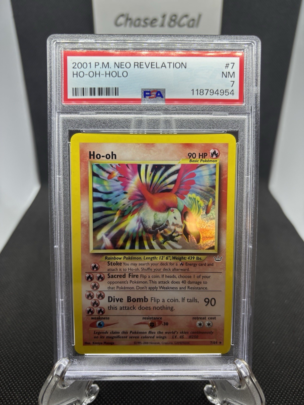 Ho-Oh 7/64 PSA 7 Holo Rare 2001 Pokémon Neo Revelation