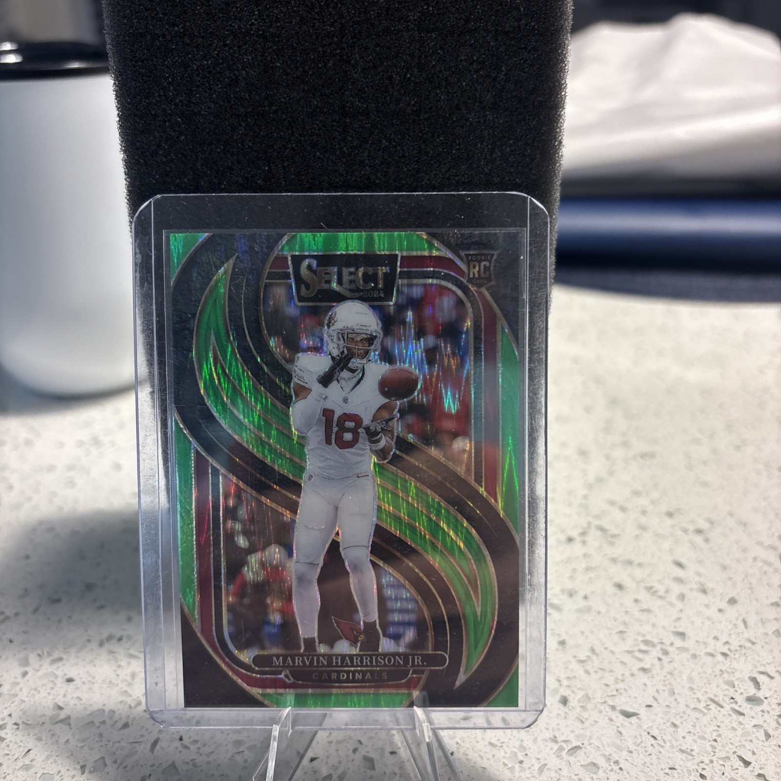 2024 Panini Select #115 Marvin Harrison Jr Neon Green Shock /499 Premier Level