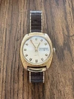 VTG Timex  Electric Men’s Watch W/Gold Tone Case Not Working As Is Parts/Repairs