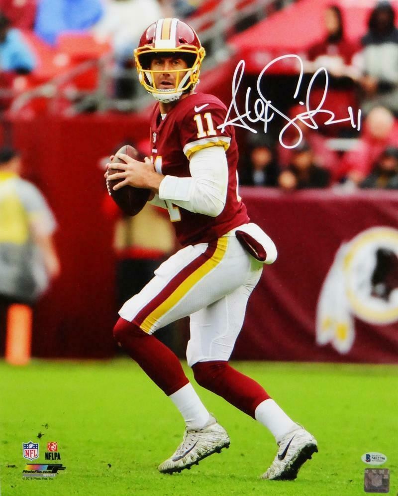Alex Smith Autographed Signed Washington Redskins Redskins 16x20 Drop Back PF Photo- Beckett W Auth *White 