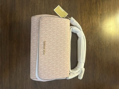 Michael Kors Medium Logo Convertible Crossbody Bag Clutch ~NWT~ Powder Blush