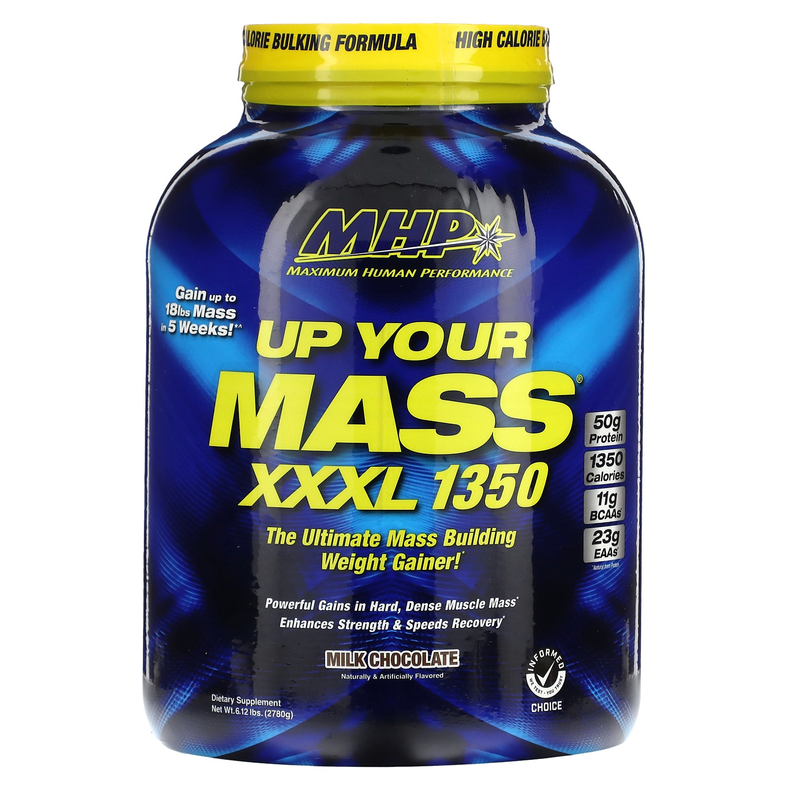 Up Your Mass XXXL 1350, молочный шоколад, 6,12 фунта (2780 г)