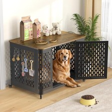 Heavy Duty Dog Crate Furniture for Large and Medium Dogs 43.7 Inch Large Dog