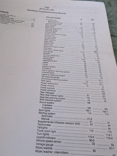 1991 1992 Isuzu Stylus (JS) Workshop & Electrical Troubleshooting Manuals OEM - Bild 17 von 23