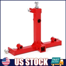 3 Point Gooseneck Trailer Hitch Attachment 2" Receivers Ball Drawbar ,Fit Cat 1