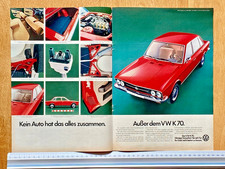 1973 VW K70 Oldtimer K 70 Centerfold 43x30cm Vintage Ad Retro Werbung Reklame