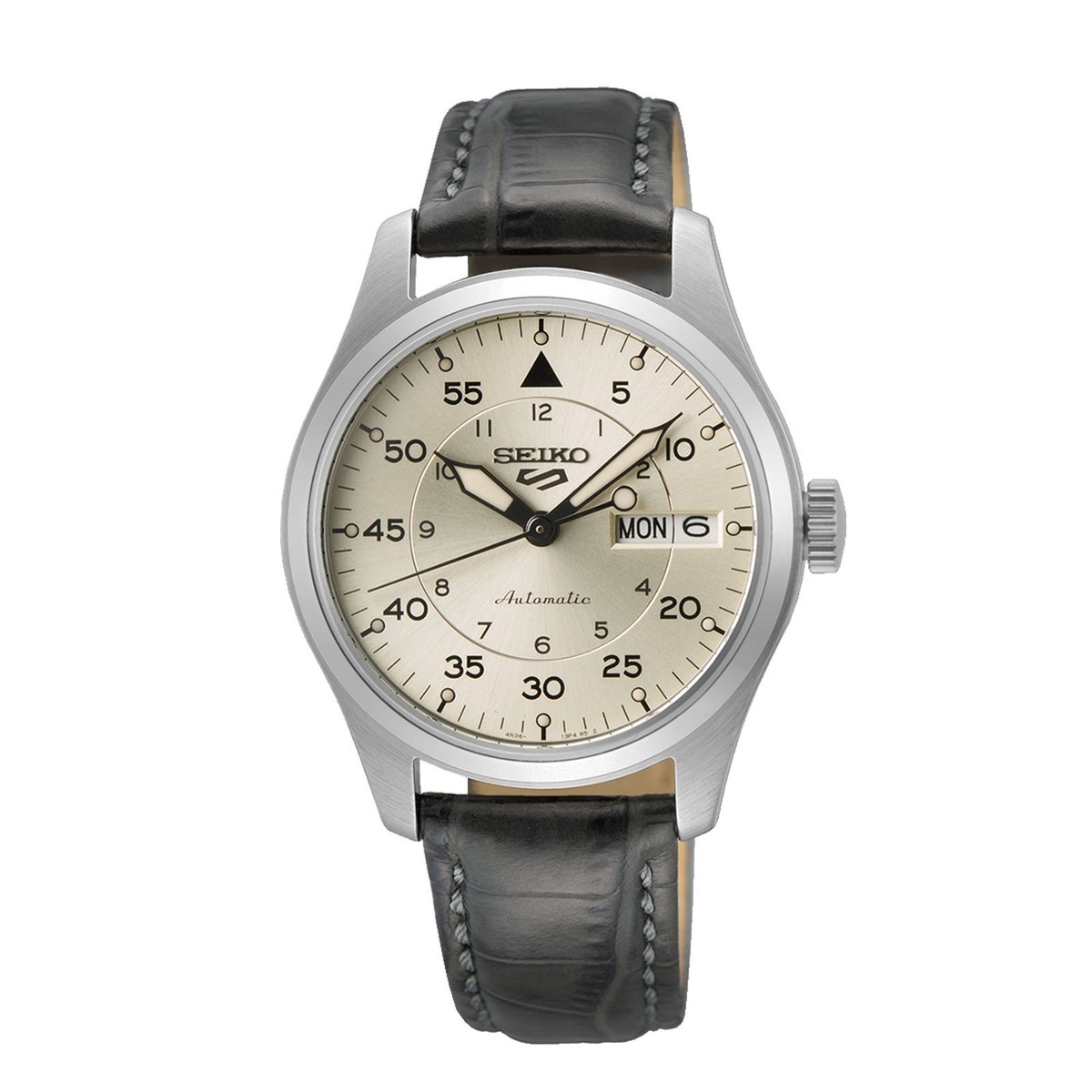 Seiko 5 Sports SRPJ87 36.4mm Silver Champagne Dial Field Pilot