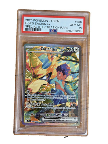 Hop's Zacian ex graded PSA 10 for sale on eBay