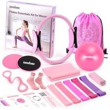 Home Pilates Essentials Kit for Women, Magic Circle Pilates Equipment Ring and