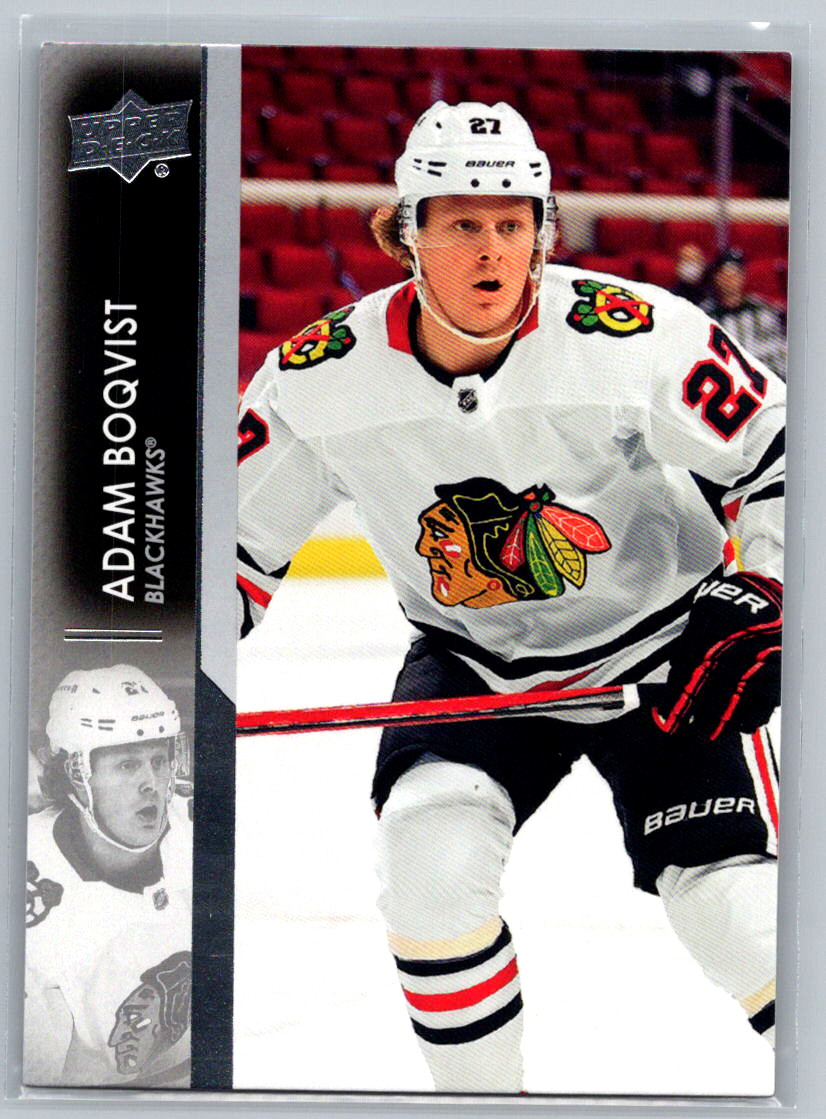 Adam Boqvist 2021-22 Upper Deck Blackhawks Hockey Card #38