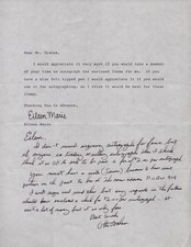 OTTO GRAHAM - AUTOGRAPH LETTER SIGNED