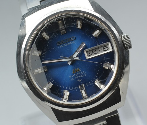 Read 1973 Seiko Lord Matic Special 5216-6020 Blue Dial Kanji AT Men Watch JAPAN
