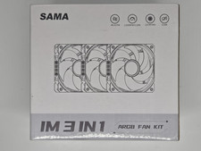SAMA IMB 3 in 1 ARGB PC Case Fans w/hub 120mm 3-pin Low Noise Black