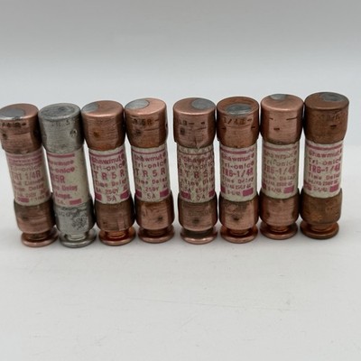 Gould Shawmut TR-R Tri-Onic Class RK5 250VAC Fuse Mixed Lot of 8 Used Tested