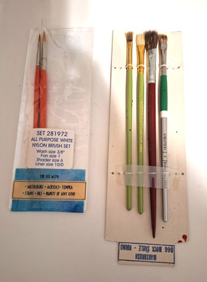 Marx Sable Paint Brush Assort. 4 pcs and Nylon Brush set of 2pcs