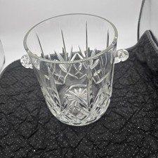 Vintage Lead Crystal Ice Bucket Champagne Wine Cooler & Handles