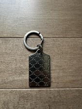 Gucci Signature Sterling Silver GG Engraved Keyring Made In Italy