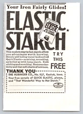 Advertising Print Ad 1935 Hubinger Co Keokuk Iowa Elastic Starch Iron Glides