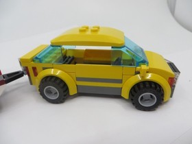 LEGO City 4435 Car & Caravan Camper 100% COMPLETE SET Camping Wagon Retired 2012